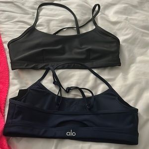 ALO Yoga Black and Navy Sports Bras